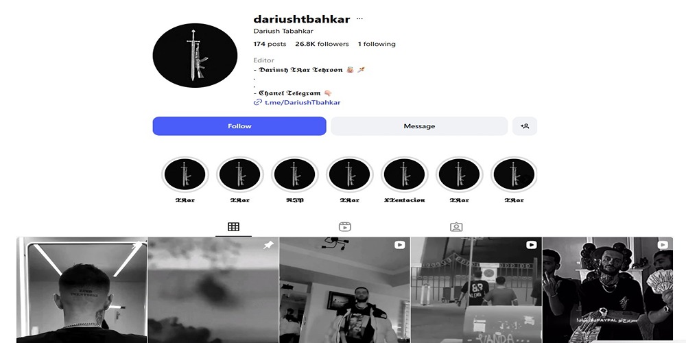 instagram داریوش تبهکار